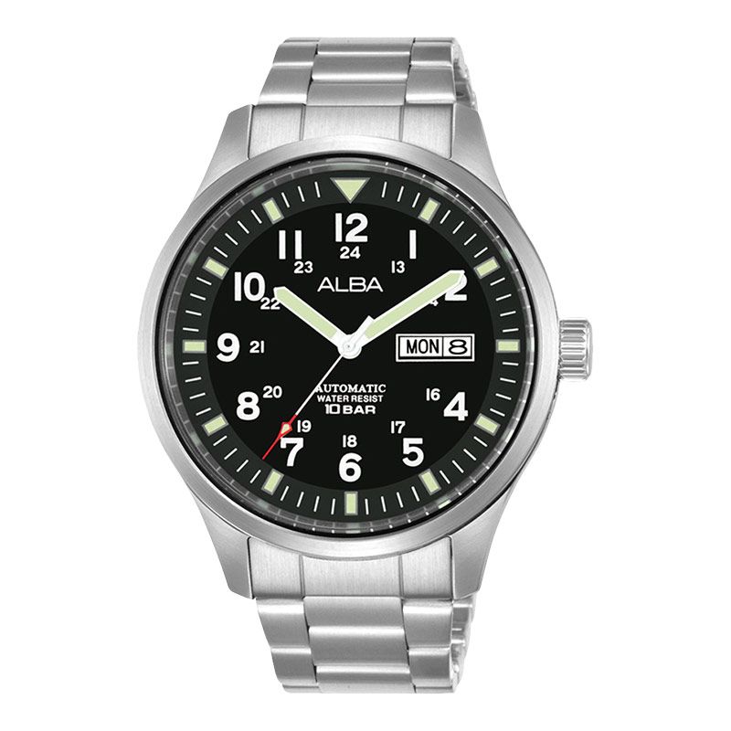 Alba Mechanical Field Military AL4213X1 Men Black Dial Stainless Steel ...