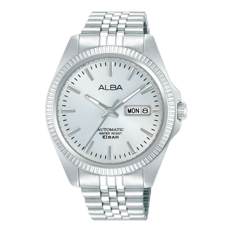 Alba Mechanical AL4784X1 Men Silver Dial Dual Tone Stainless Steel
