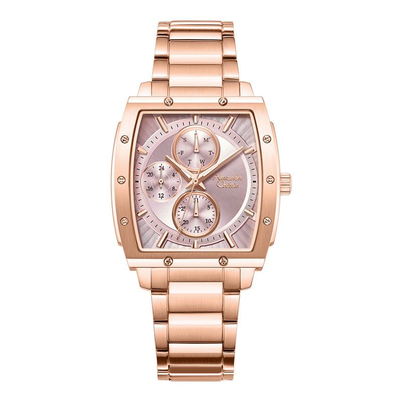 Alexandre Christie AC 6376 BF BRGPN Ladies Pink Dial Rose Gold