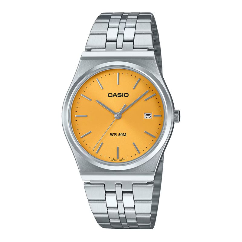 Casio Orologio Uomo MTP-B145D-7BVDF, Quadrante Bianco Minimal, Cinturino In Acciaio Argentato, Movimento Quarzo, Stile Retrò Anni '80 - 4