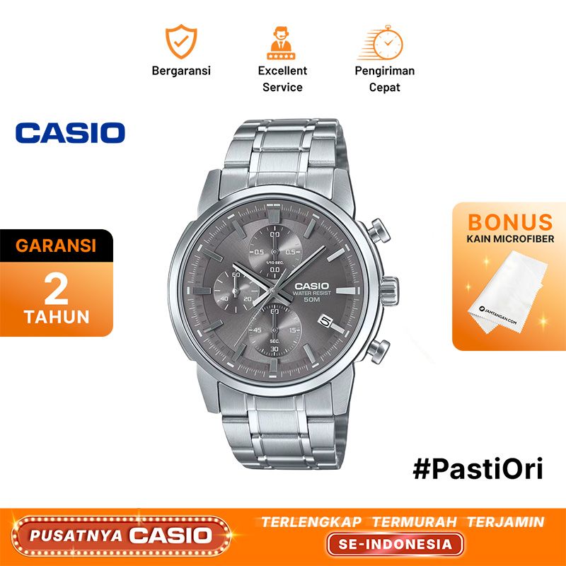 Casio General MTP-E510D-8A MTP-E510D-8AVDF Chronograph Men Grey