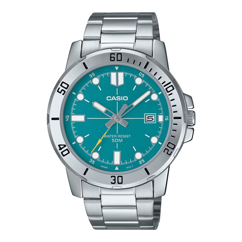 Casio General MTP-VD01D-3E2 MTP-VD01D-3E2VUDF Men Turquoise Dial