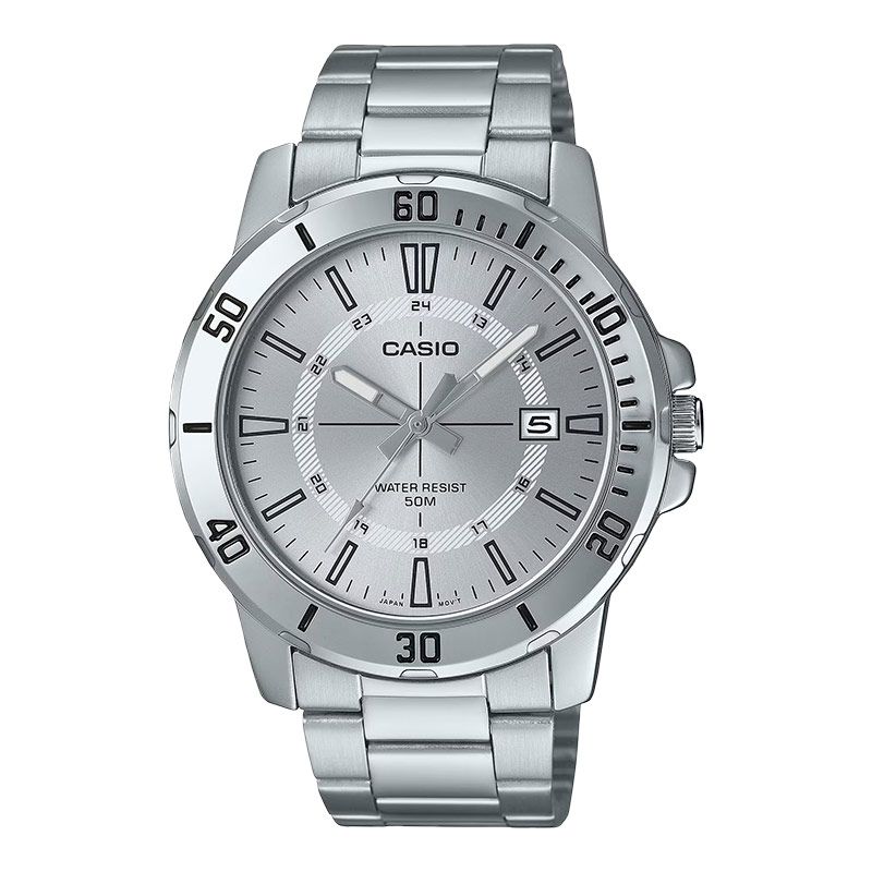 Orologio da uomo Casio Standard Analogico in acciaio inossidabile con quadrante verde menta al quarzo MTP-VD01D-3E1V