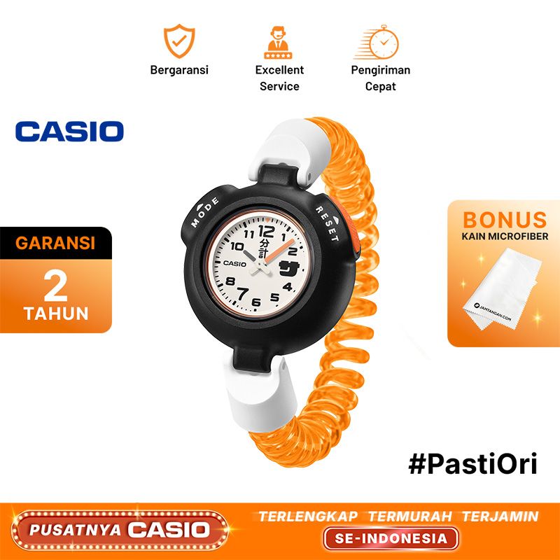 Casio Standard SAN-100H-7B SAN-100H-7BJR Sauna White Dial Orange