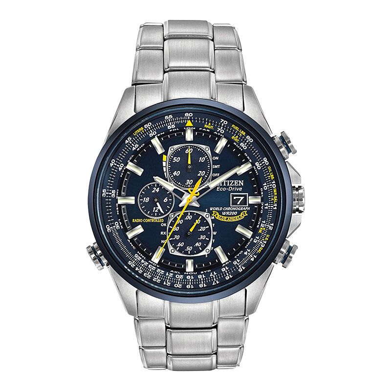 Citizen Promaster Sky AT8020-54L Men Blue Angels World Chronograph Blue  Dial Stainless Steel Strap