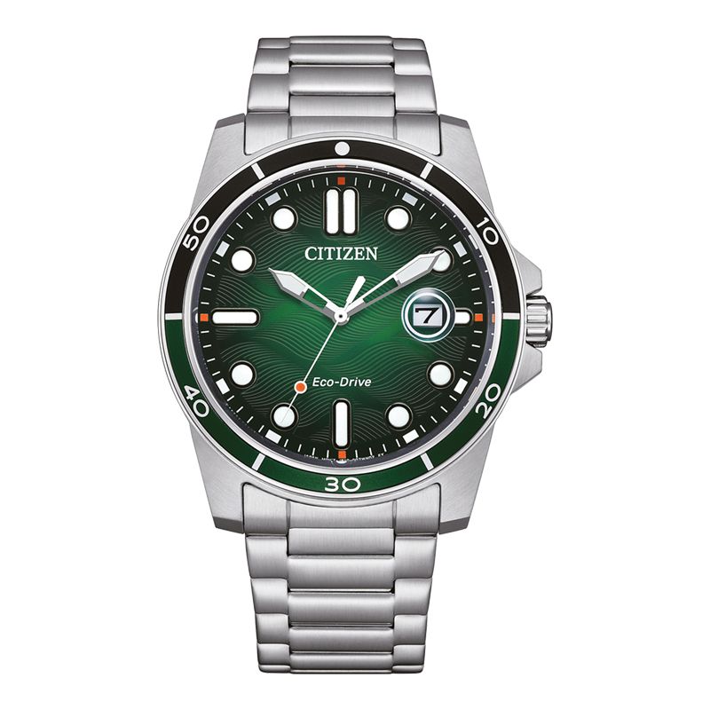 eco.daiki.green0711⭐︎⭐︎⭐︎ Citizen Eco Drive AW1811-82X Men Green Dial Stainless Steel