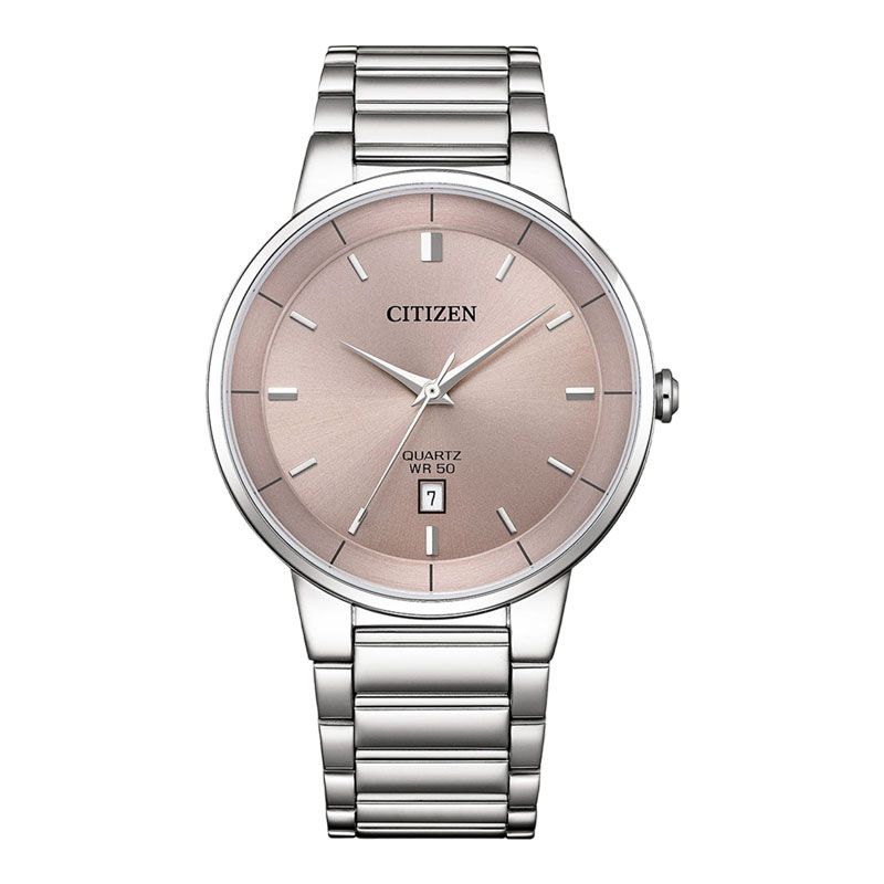 Citizen Classic BI5120-51Z Men Pink Dial Stainless Steel Strap
