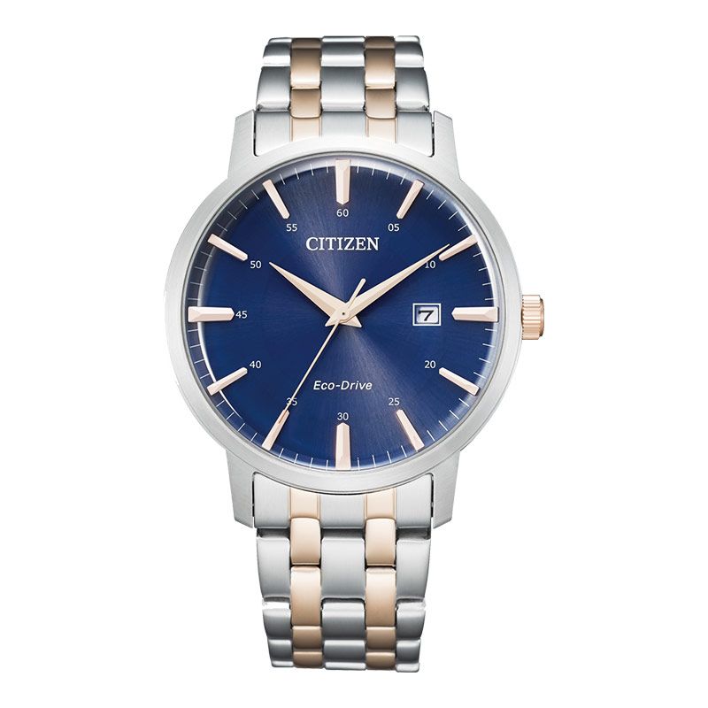 Citizen Eco-Drive BM7466-81L Men Blue Dial Dual Tone Stainless