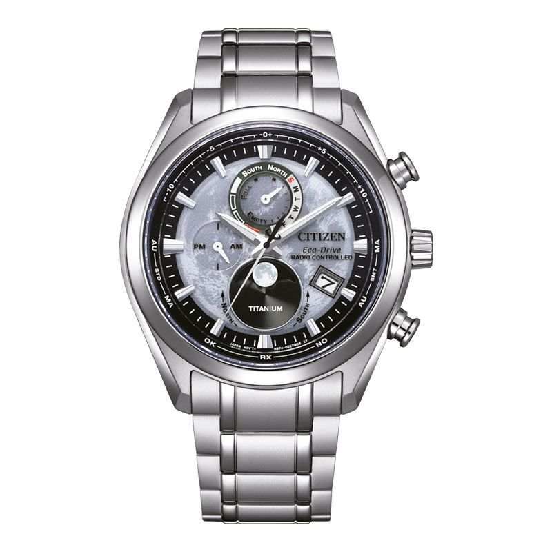 Citizen Eco Drive BY1010-81L Tsuki Yomi Moon Phase Blue Dial Super