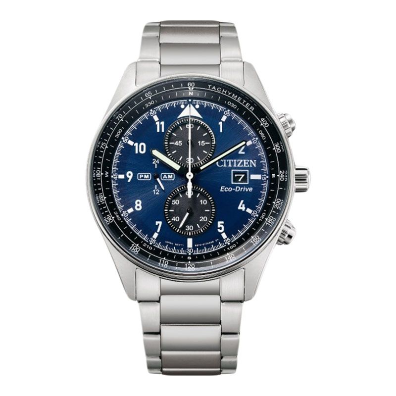 Citizen Eco Drive CA0770-81L Future Force Series Chronograph Blue Dial  Stainless Steel Strap