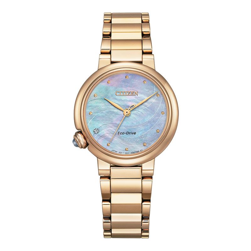 Citizen L EM0919-85Y Ladies Mother of Pearl Dial Gold Stainless