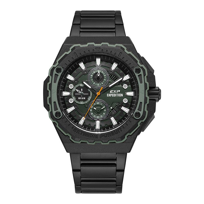 Expedition Chronograph E 6824 MC BIPBU Men Dual Tone Dial Black
