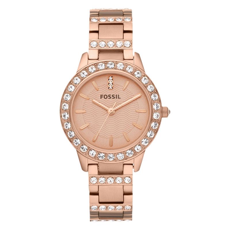 Fossil ES2409 Ladies Jesse Crystal Two-tone White Dial  display picture 2