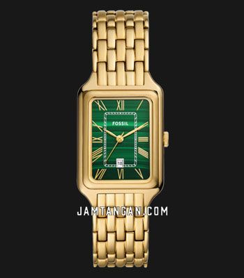 Fossil アナロググリーンダイヤル レディースウォッチ-ES5341ゴールド