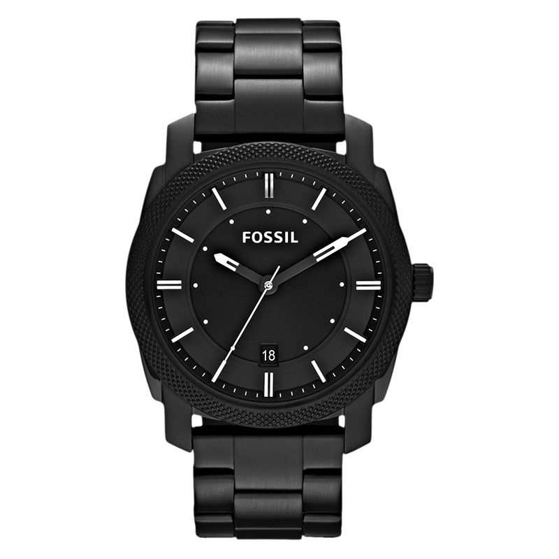 Fossil Machine FS5694 Men Blue Dial Black Mesh Strap | JAMTANGAN.COM