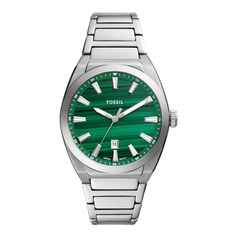 Fossil Everett FS6056 Men Green Dial Stainless Steel Strap - Main Image