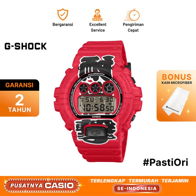 Casio G-Shock DW-6900MF-4ER Red Resin Band | JAMTANGAN.COM