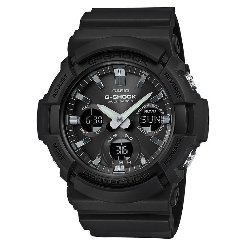 Casio G-Shock G-Classic GAW-100B-1AJF Multiband Digital Analog Dial Black  Resin Band (JDM)