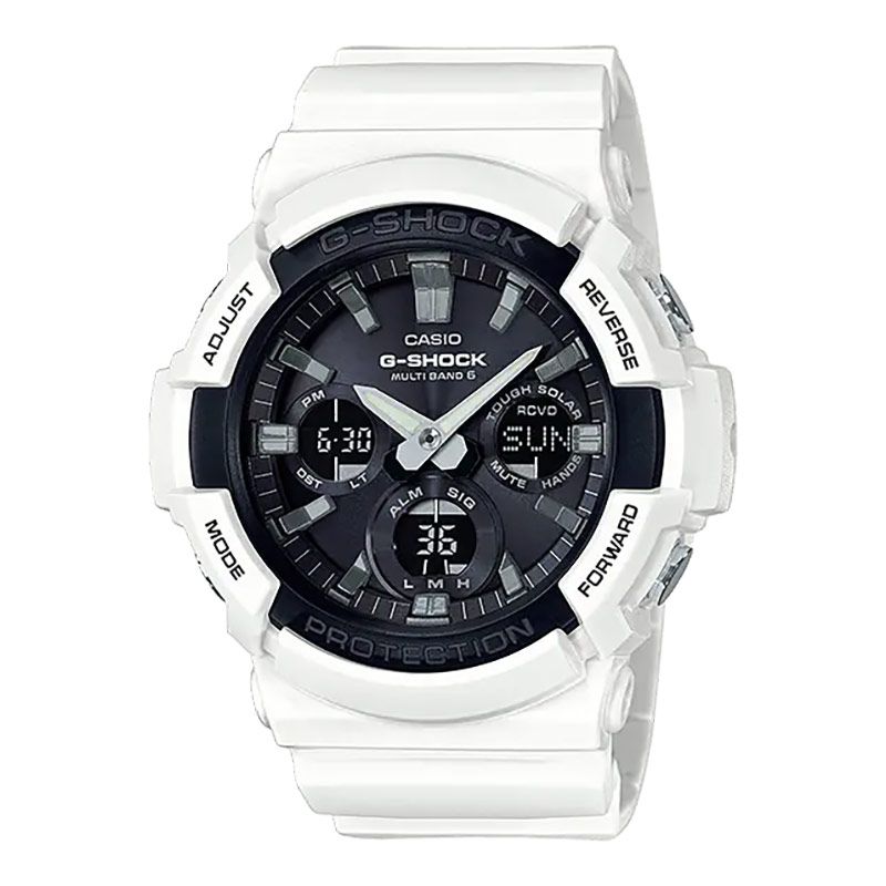 Casio G-Shock GAW-100B-7AJF Tough Solar Digital Analog Dial White Resin  Band (JDM)