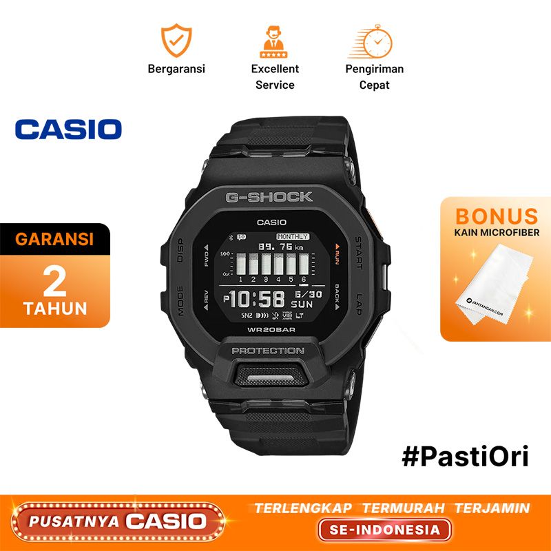 Casio G-Shock GBD-200-1 GBD-200-1DR G-Squad Men Black Digital Dial