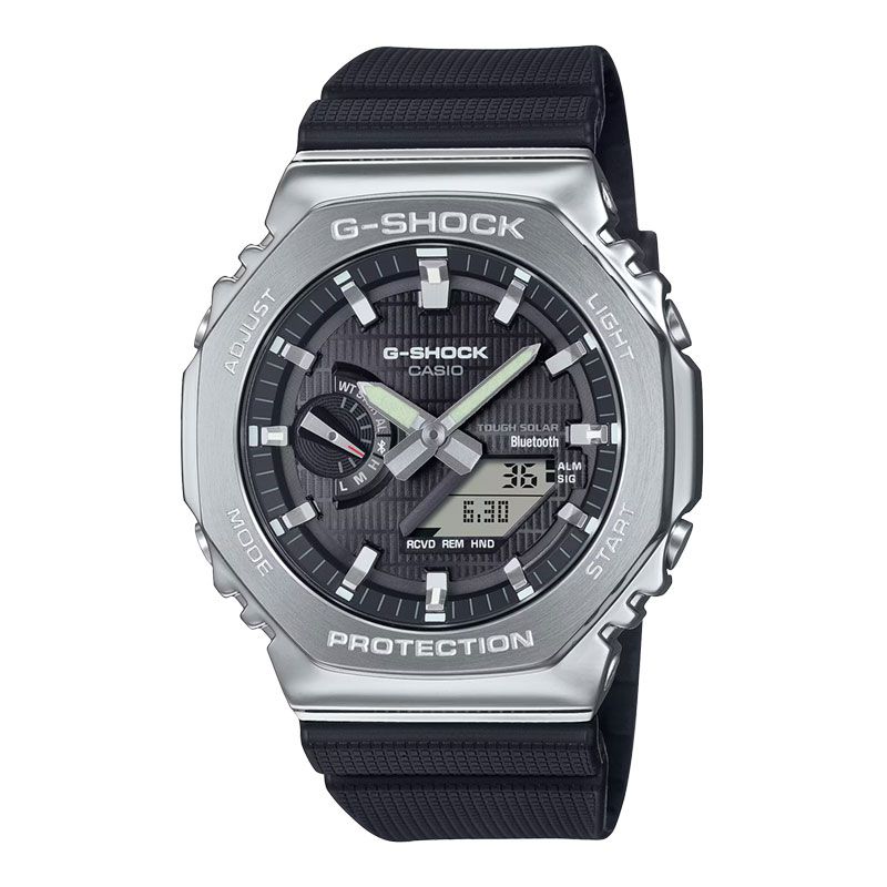 Casio G-Shock GBM-2100-1ADR CasiOak Metal Covered Bluetooth Black Dial  Resin Band