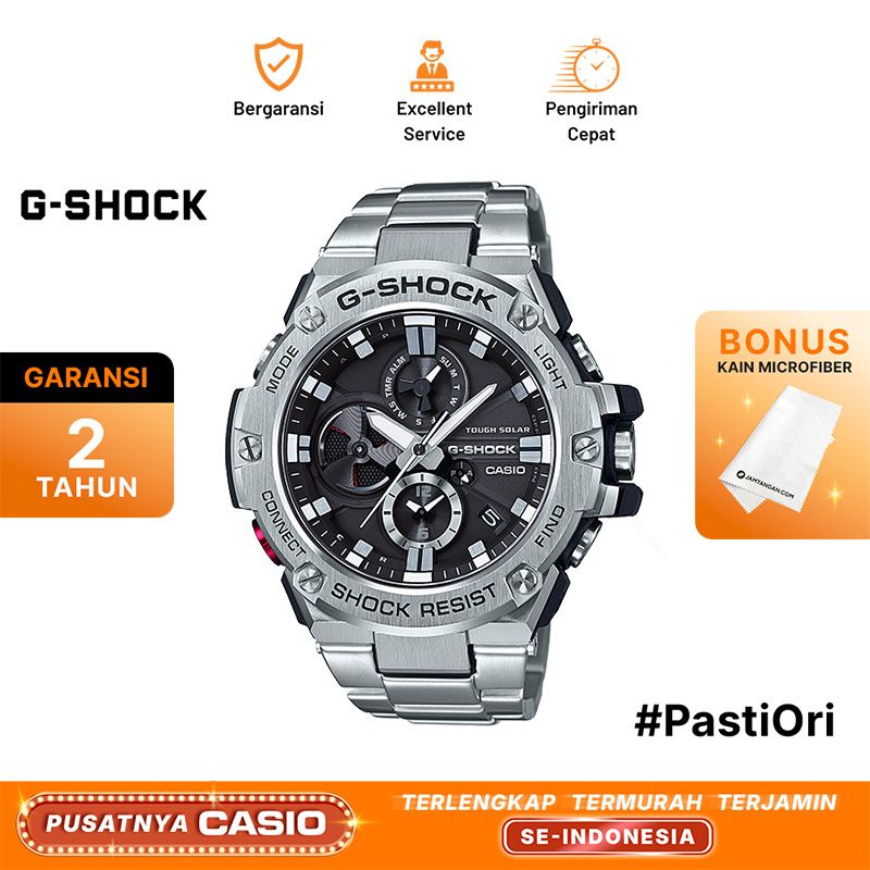 Casio G-Shock G-Steel GST-B100D-1A GST-B100D-1ADR Men Black Dial