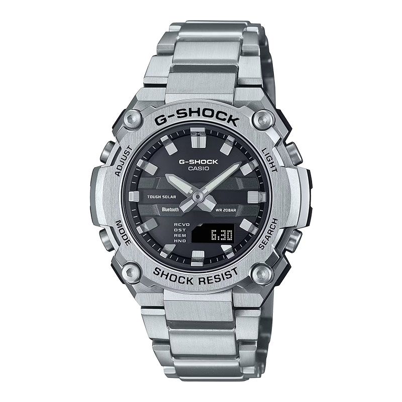Casio G-Shock GST-B600D-1ADR G-Steel Smallest Tough Solar Digital Analog  Dial Stainless Steel Band
