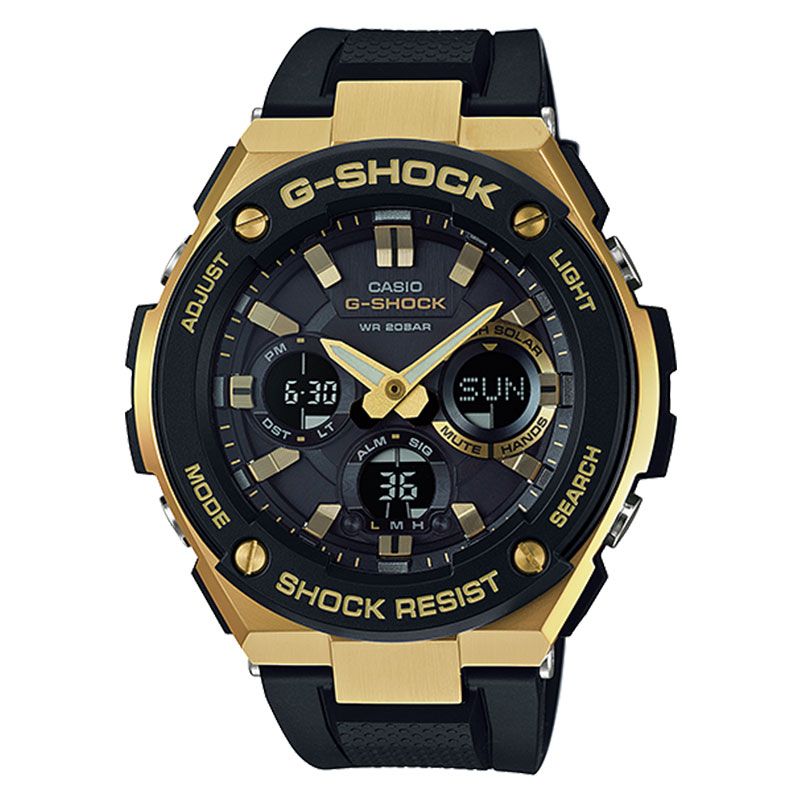 Casio G-Shock G-Steel GST-S100G-1ADR Tough Solar Digital Analog Dial Black  Resin Band