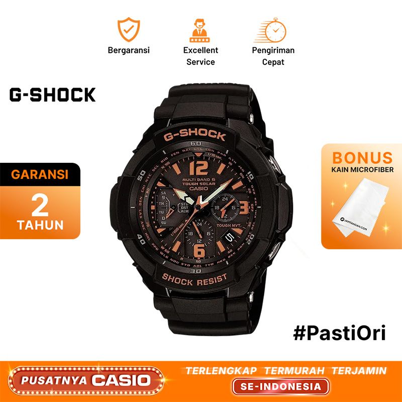 Casio G-Shock GW-3000M-4AER Gravitymaster Black Analog Dial Orange