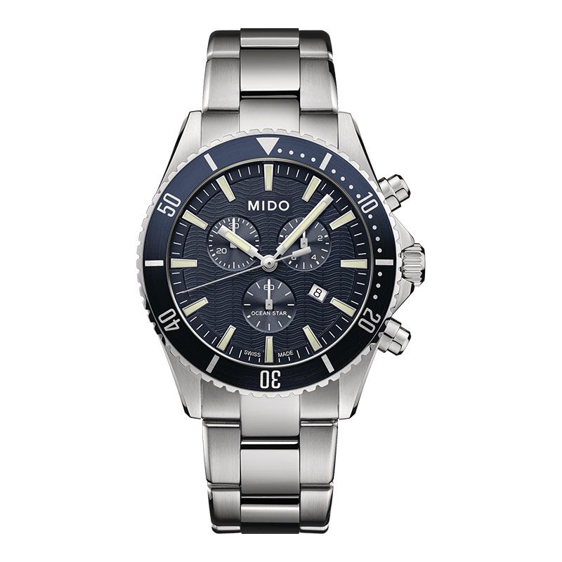 MIDO Ocean Star Chronograph Blue Navy Dial