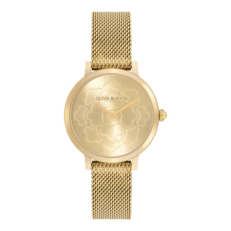 Olivia Burton Signature Floral 24000058 Ultra Slim Gold Dial Gold