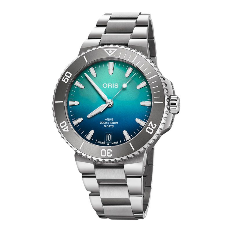 Oris Aquis 01-400-7790-4185-SET Great Barrier Reef Blue Dial Stainless  Steel Strap Limited Edition