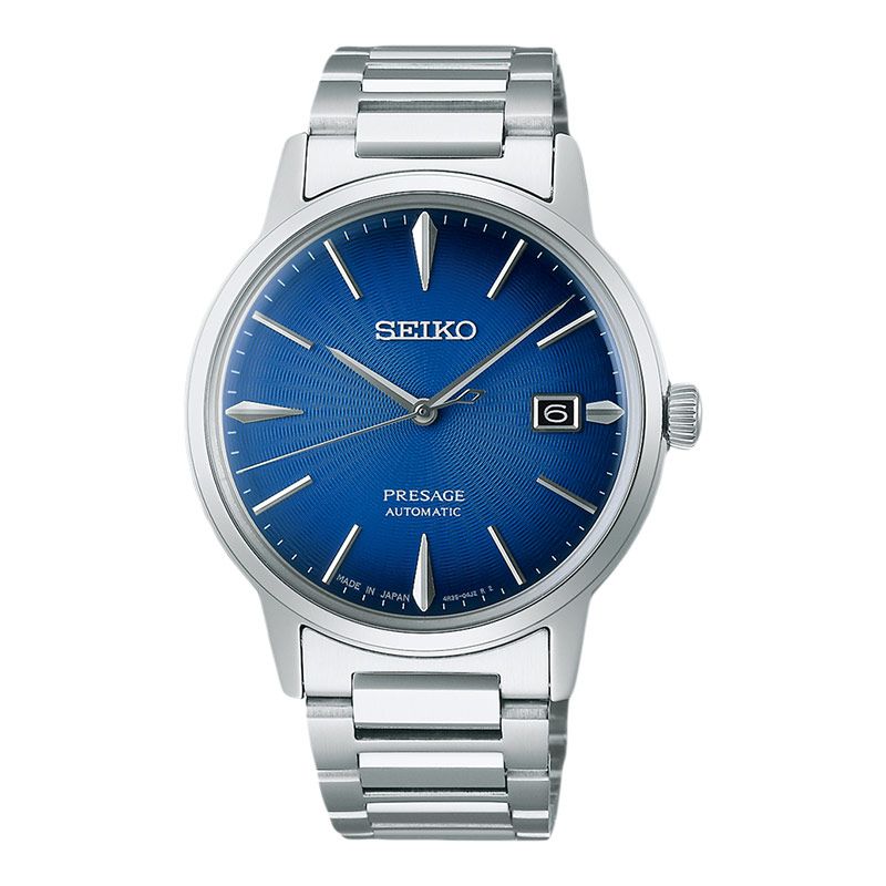 Stainless Steel Seiko Blue Cocktail Time Seiko Presage 