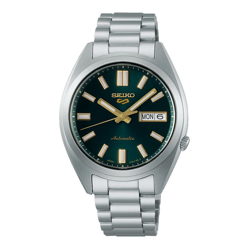 Seiko Sport SRPL57K1 SNXS Vintage Gold Collection In Green Tie Stainless  Steel Strap - Main Image