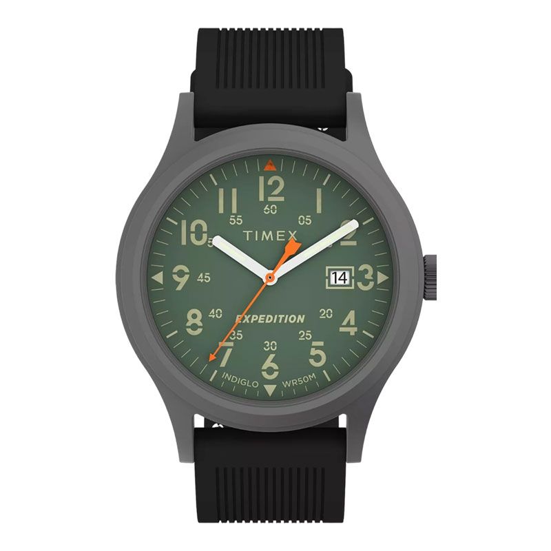 Timex Expedition TW4B30200 Scout Indiglo Green Dial Black Rubber