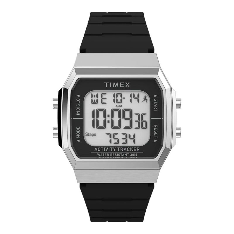 Timex TW5M60900 Activity Tracker & Step Digital Dial Black Rubber 