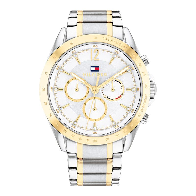 Tommy Hilfiger Kenzie 1782555 Silver Dial Dual Tone Stainless