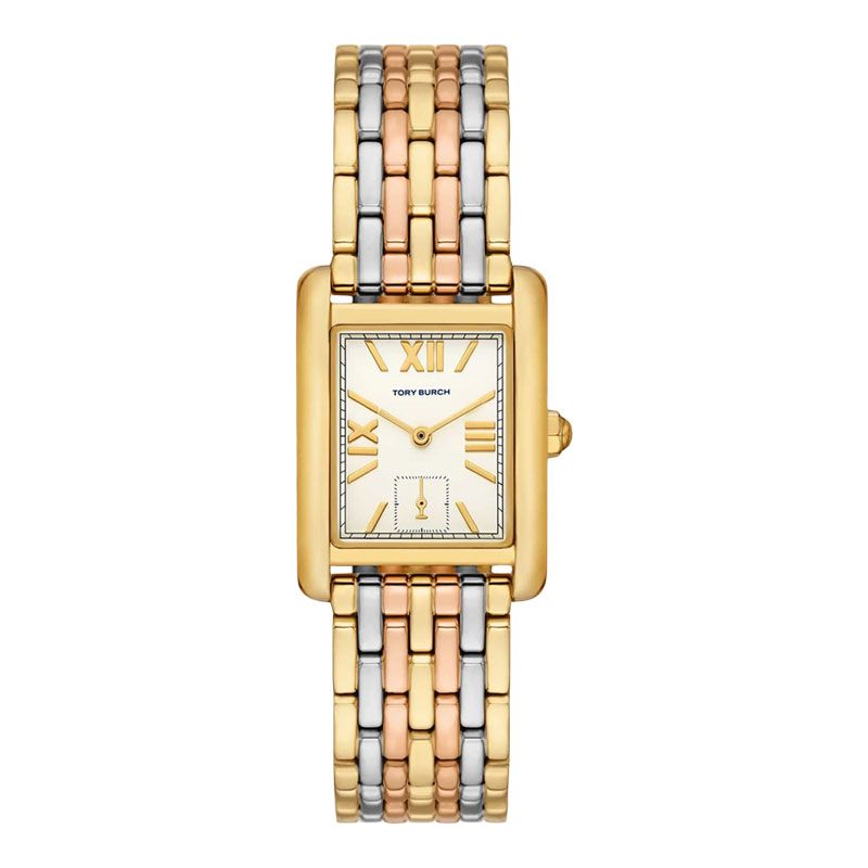 Tory Burch Eleanor TBW1078 Ladies Cream Dial Multitone Stainless Steel Strap - Main Image