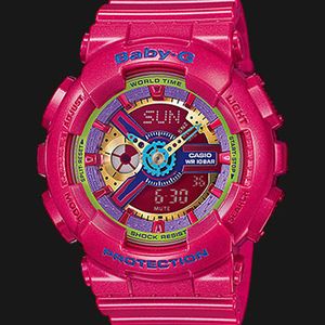 Casio Baby-G BA-112-4A BA-112-4ADR Multi Color Digital Analog Dial