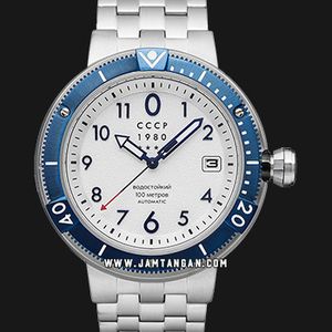 CCCP Kashalot Submarine CP-7004-99 Automatic White Dial Stainless