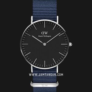 Daniel Wellington Classic DW00100282 Bayswater 36mm Black Dial Navy NATO  Strap