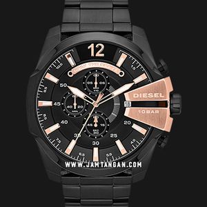 Diesel Mega Chief DZ4309 Chronograph Men Black Dial Black