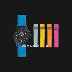 Fossil Curator LE1112 Solar Black Dial Nylon Strap Extra Strap