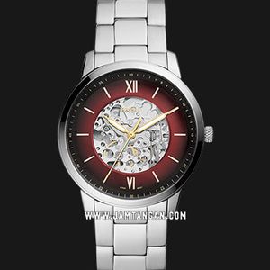 Fossil Neutra ME3209 Automatic Skeleton Dial Stainless Steel Strap 