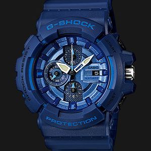 Casio G-Shock GAC-100AC-2A GAC-100AC-2ADR Blue Dial Blue Resin