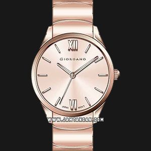 Giordano Fashionista GD-2138-22 Ladies Rose Gold Dial Rose Gold Stainless  Steel Strap [No Box]