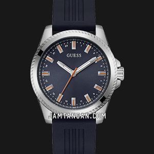 GUESS Champ GW0639G3 – Orologio Uomo In Silicone Blu Con Cassa Acciaio Oro Rosa, 44mm