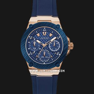 Guess Zena W1094L2 Ladies Blue Dial Blue Silicone Strap