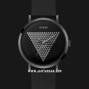 Guess Imprint W1161G2 Black Dial Black Silicone Strap