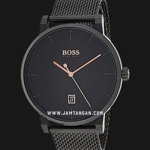 Hugo Boss Confidence 1513810 Men Black Dial Black Mesh Strap